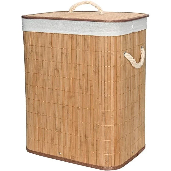 Cesta de Roupa Suja em Bambu